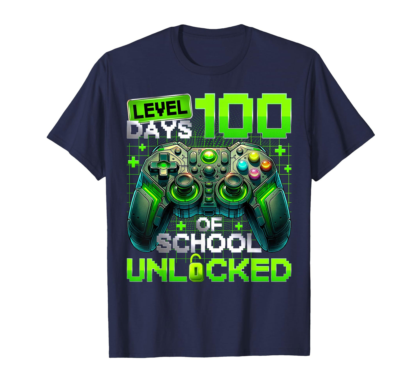 Level 100 Days of School Unlocked 100th Day Teacher Boy T-Shirt