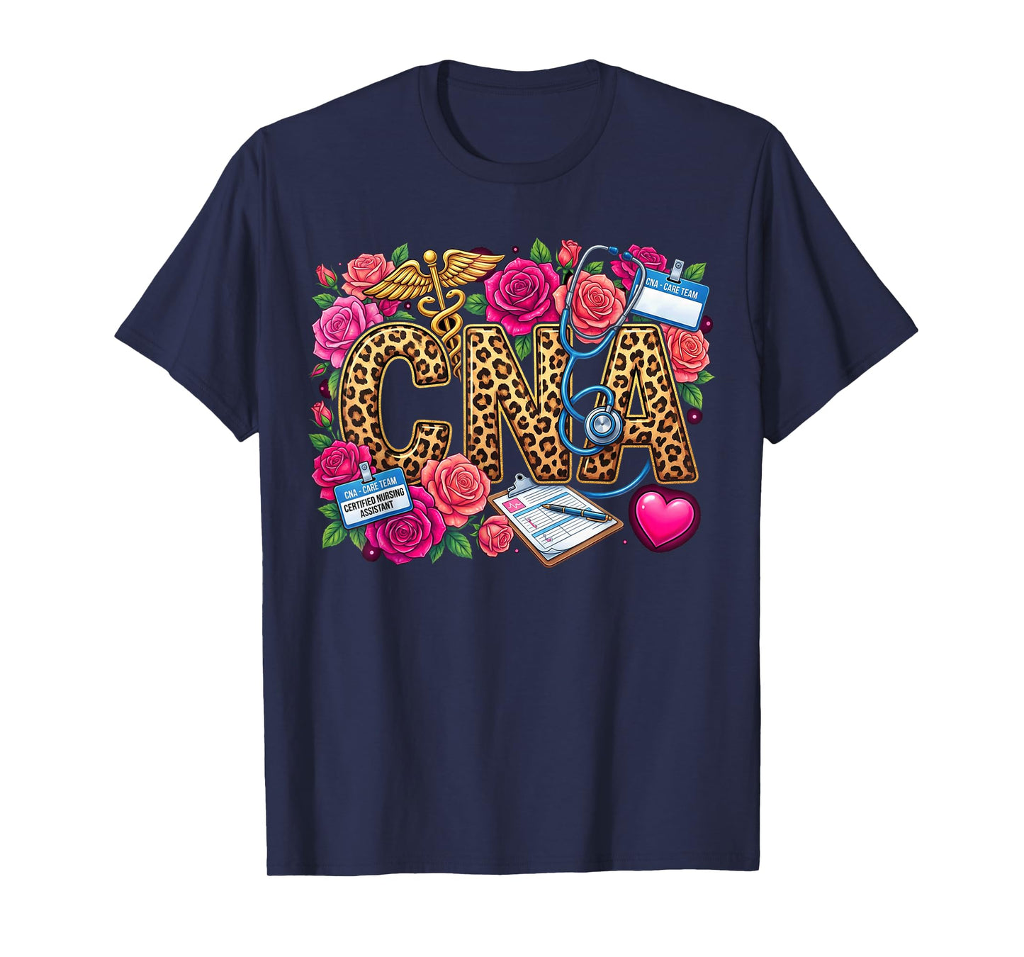 Hearts Certified Nursing Assistant Nurse CNA Valentines T-Shirt