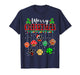 Merry Christmas Lights Dog Paw Xmas T-Shirt