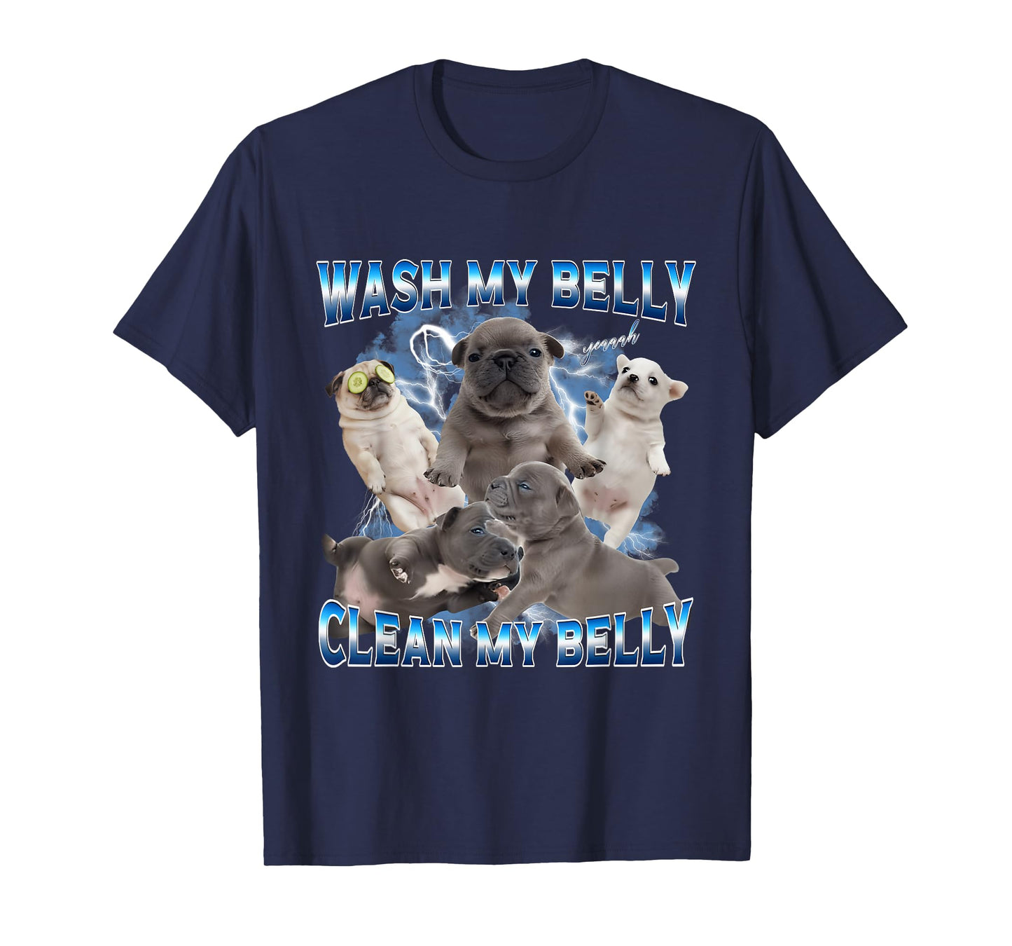 I'm Pibble Wash My Belly French Bulldog Brainrot Gen Z Meme T-Shirt