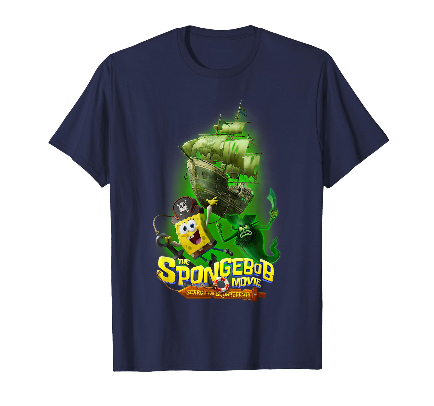 The Spongebob Movie: Search for Squarepants Dutchman Green T-Shirt