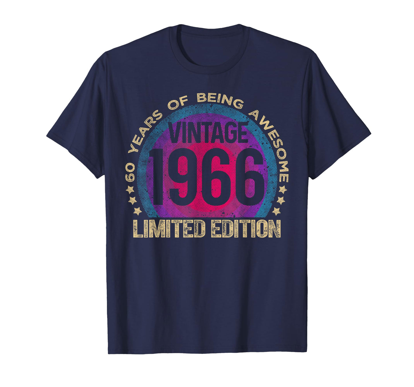 60 Year Old Gifts Vintage 1966 Limited Edition 60th Birthday T-Shirt