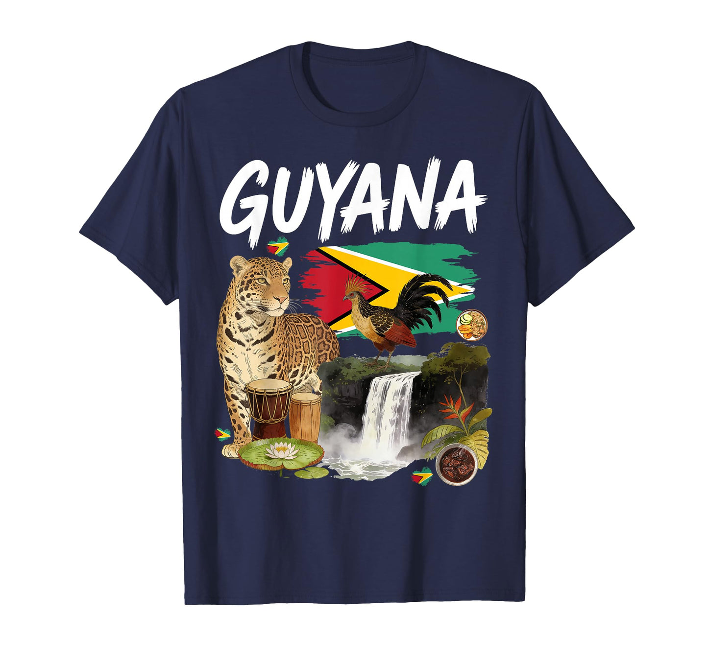 Guyana Flag Outfit Idea for Women & Guyanese Roots T-Shirt