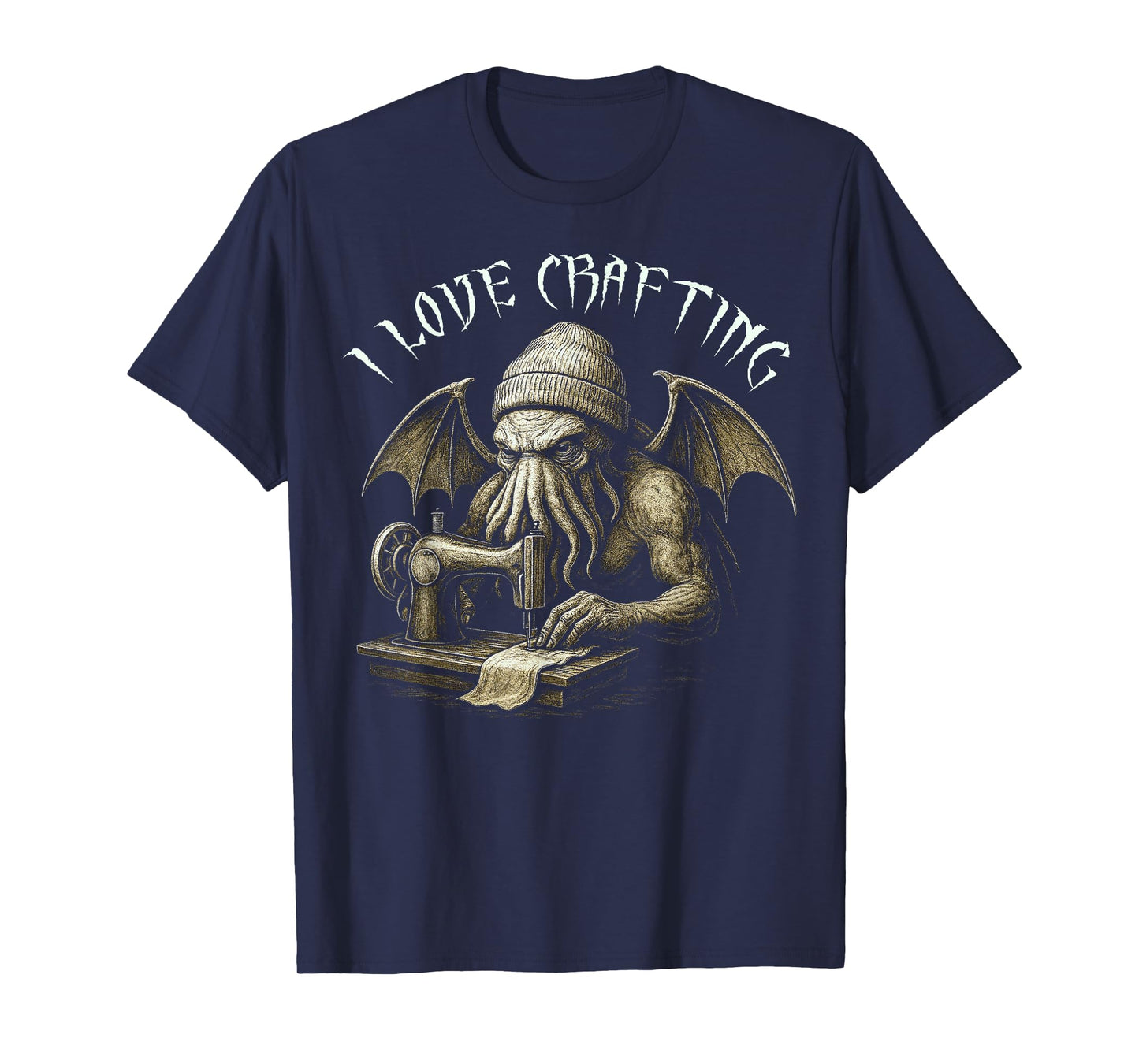 Cthulhu I Love Crafting, Lovecraftian Horror Sewing Cthulhu T-Shirt
