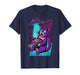 Cat Eating Ramen UFO Anime Japanese Men Women Teens Kids T-Shirt