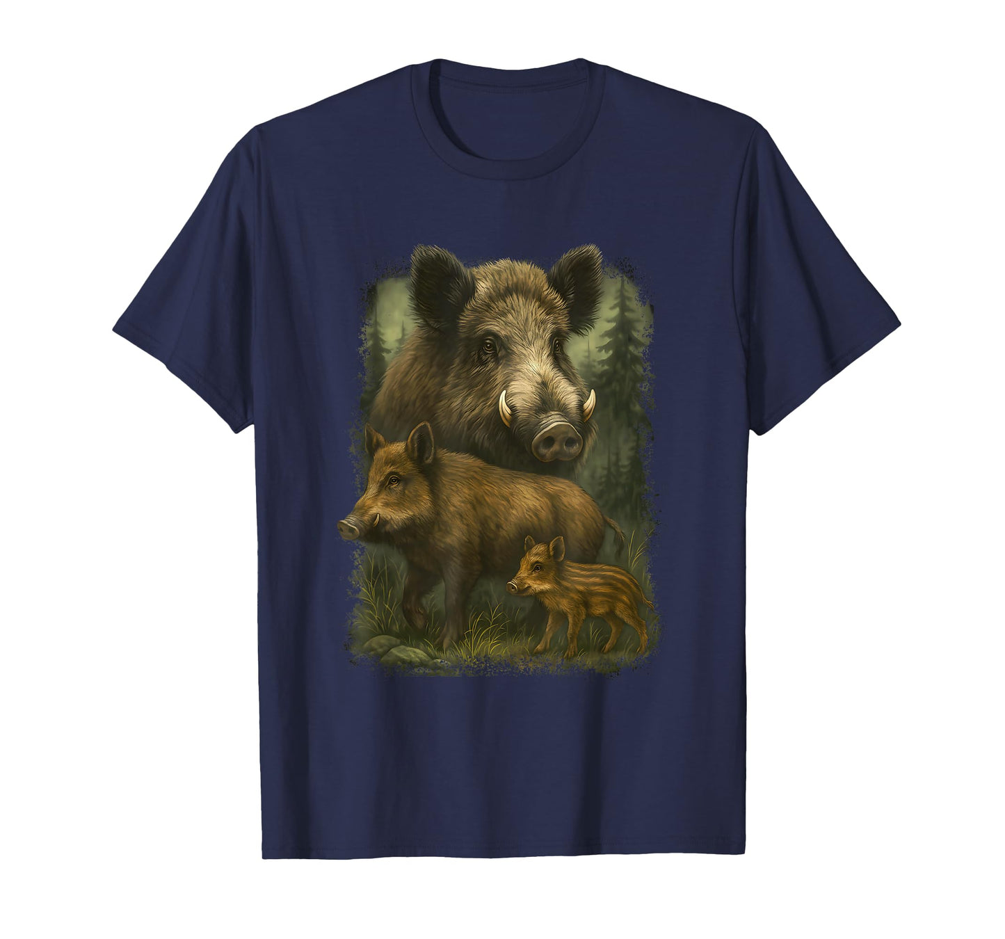Vintage Boar 90s Graphic | Retro Hunter Nature Wildlife Art T-Shirt