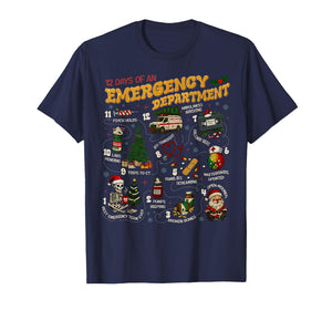 12 Days of an Emergency Department ER ED Nurse Christmas T-Shirt