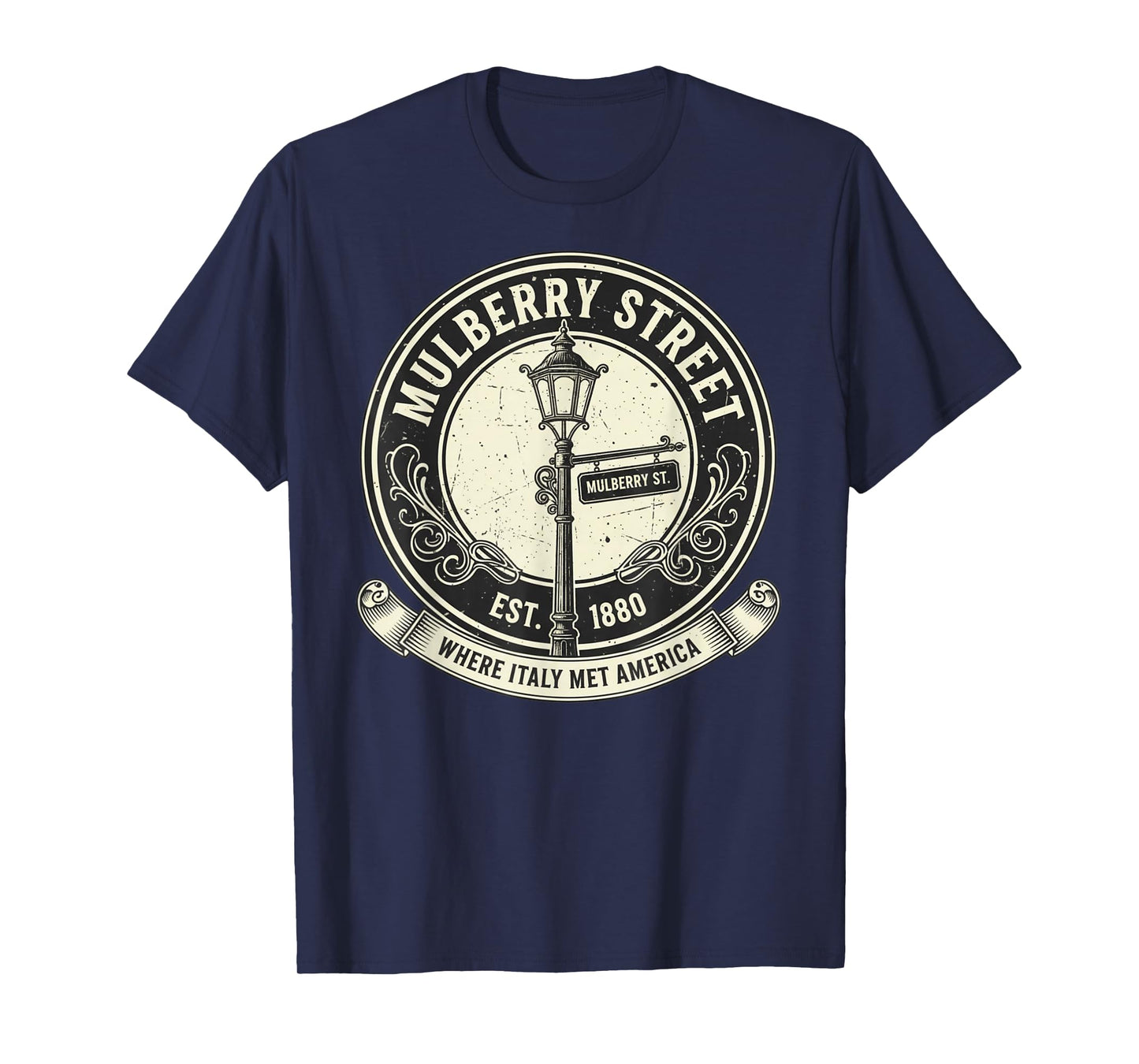 Mulberry Street Vintage New York Retro Little Italy NY NYC T-Shirt