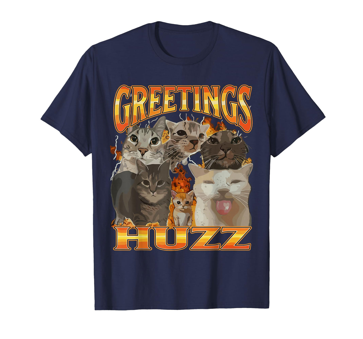 Meme Greetings Huzz Shirt, Funny Silly Cat Lollipop T-Shirt