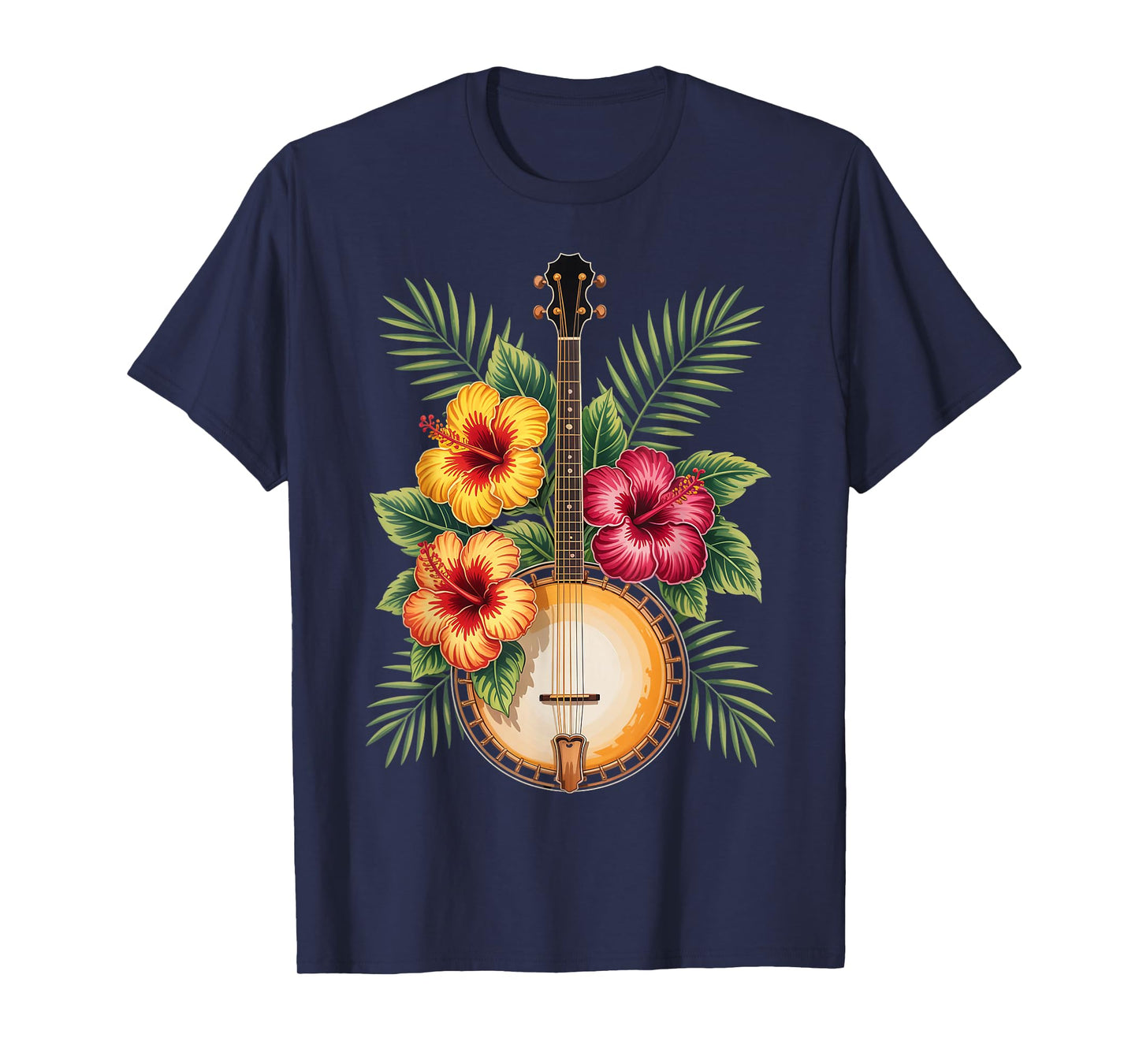 Hawaiian Banjo Bluegrass Musician Country Music Hawaii Banjo T-Shirt