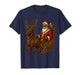 Santa Steampunk Sleigh Mechanical Industrial Christmas T-Shirt