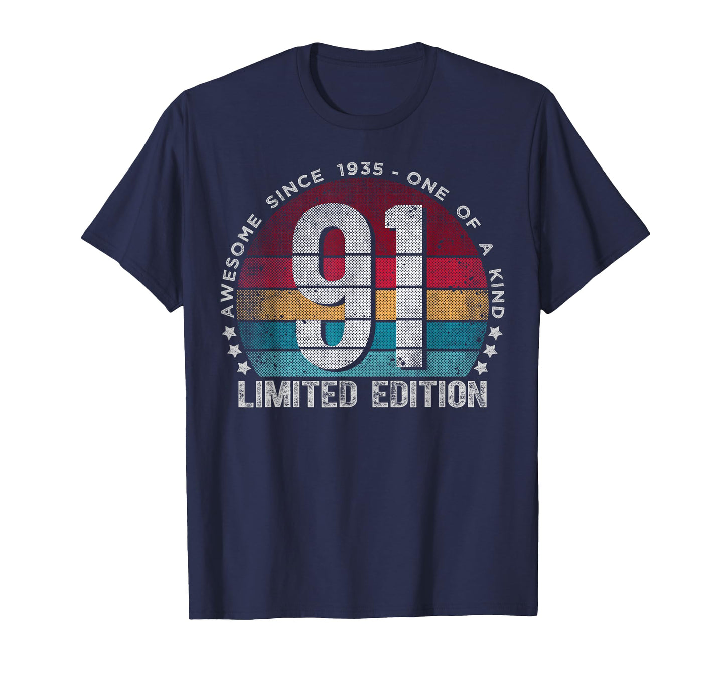 91 Year Old Gifts Vintage 1935 Limited Edition 91st Birthday T-Shirt