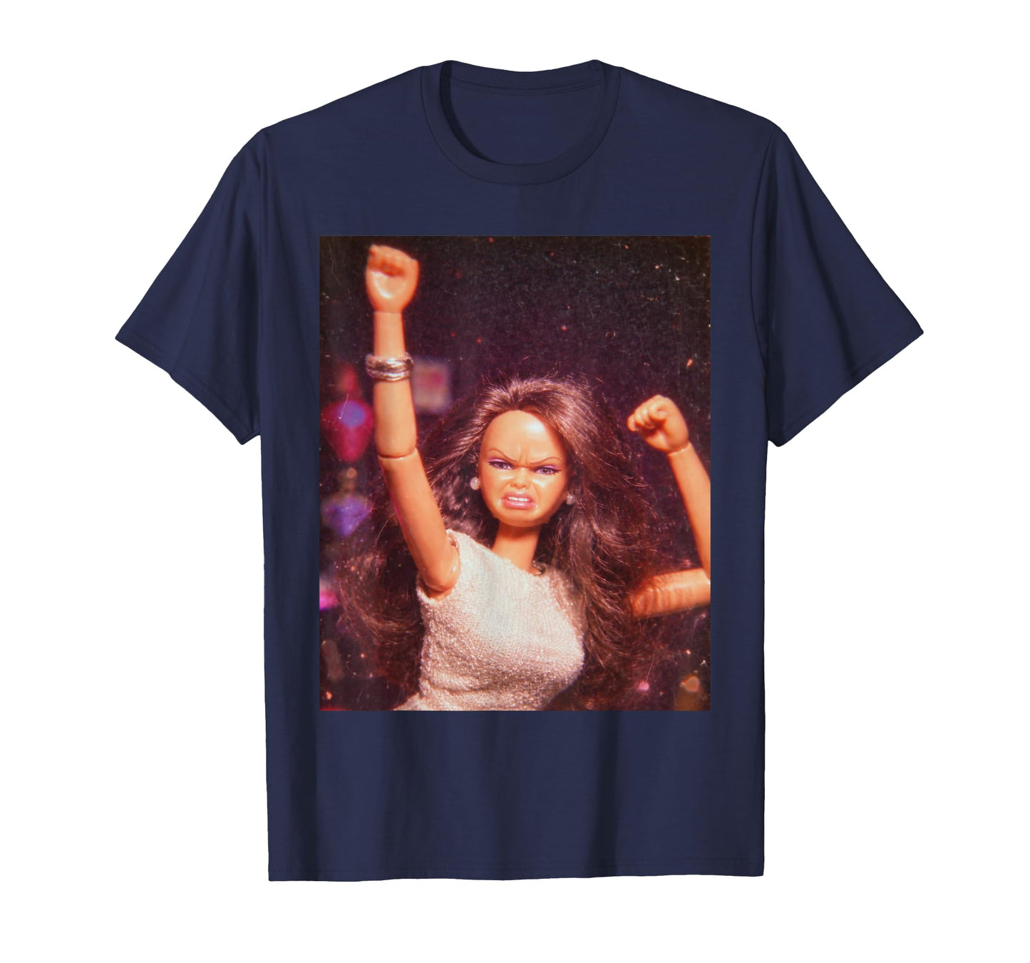 Funny Doll Girl Party Meme Graphic Tee T-Shirt