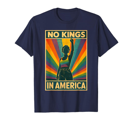 No Kings Retro Patriotic LGBT T-Shirt