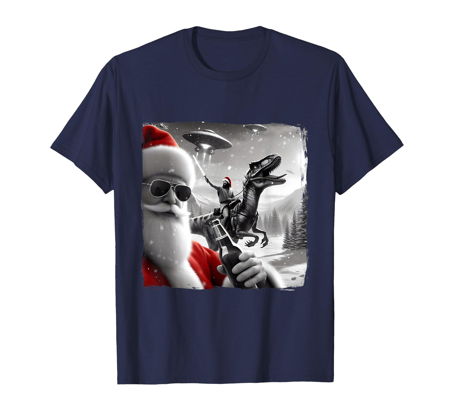 Jesus Selfie Funny Santa Christmas Meme T-Shirt