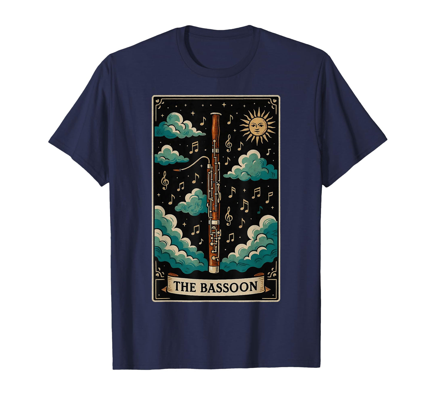 The Bassoon Instrument Bassoonist Bassoon Player Tarot Card T-Shirt