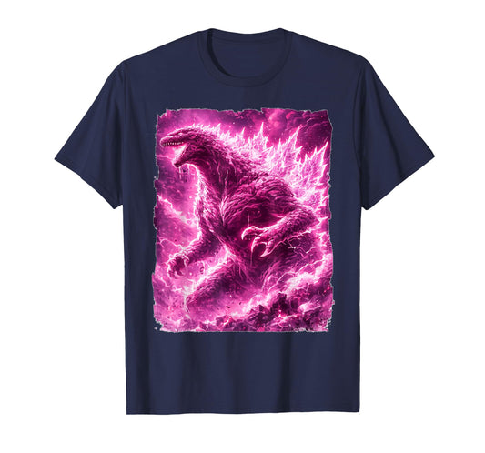 Japanese Pink Kaiju Monster Design Men Boys Kids Youth Teens T-Shirt