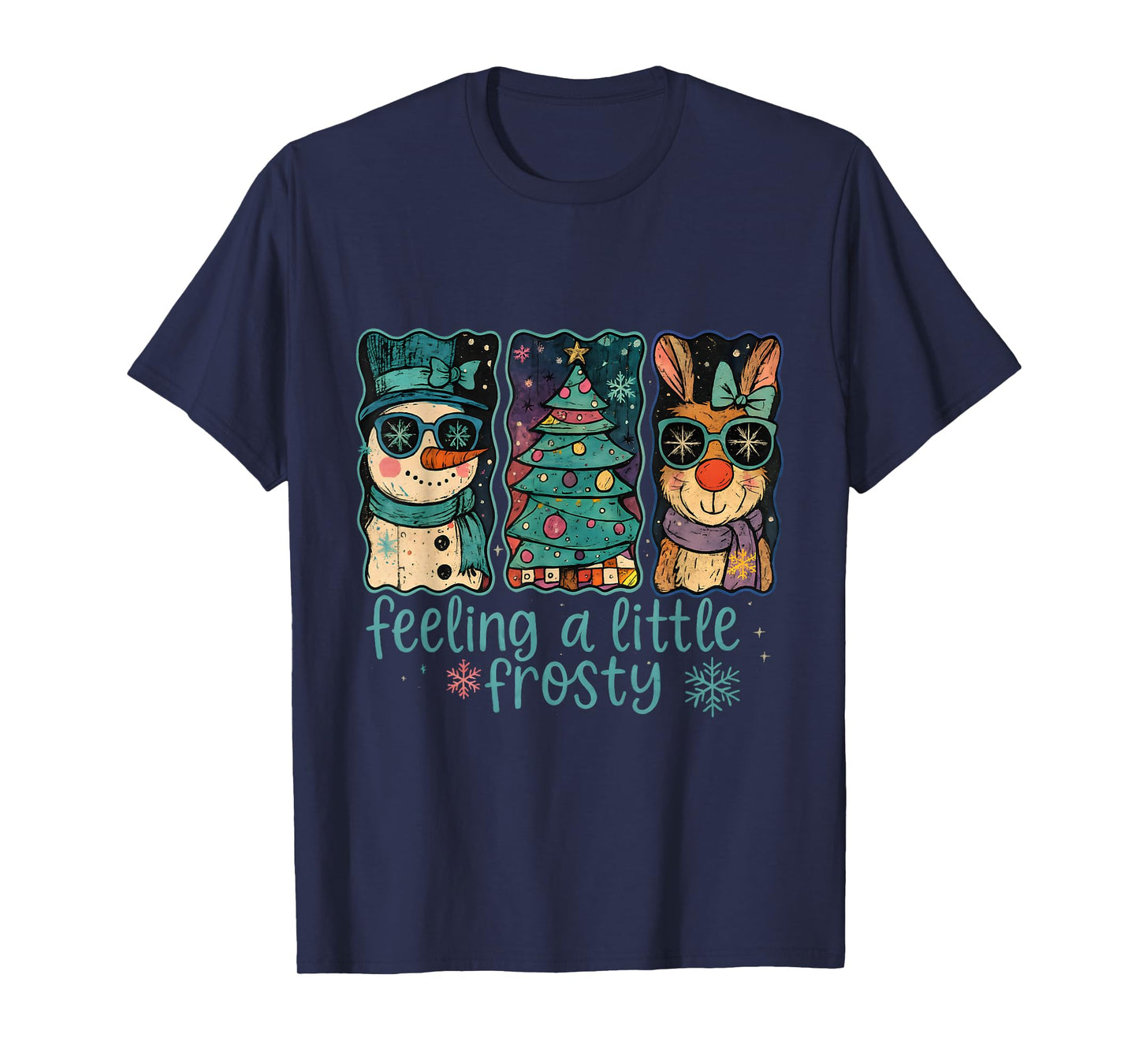 Feeling a Little Frosty Cool Christmas Character T-Shirt
