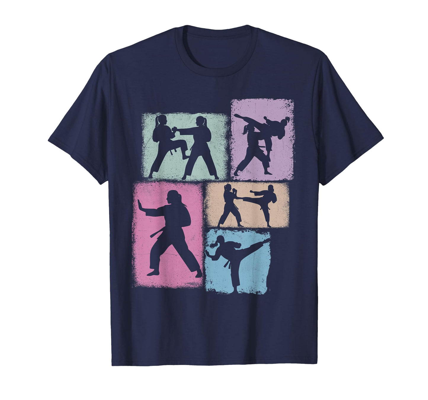 Karate Practitioner Collage Women Kids Sensei Youth Girl T-Shirt