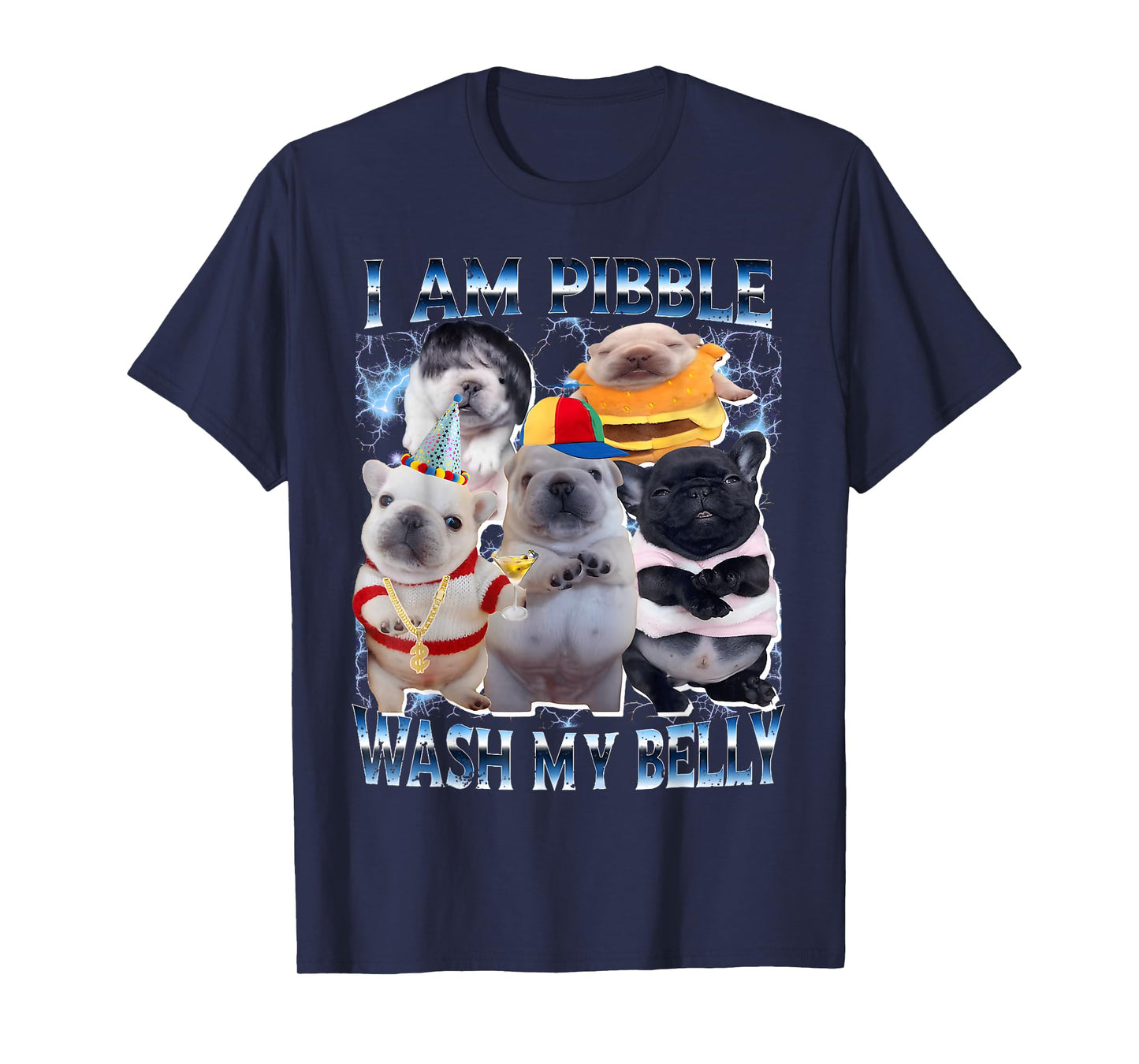 I Am Pibble Wash My Belly Pibble Meme Funny Dog Brainrot T-Shirt