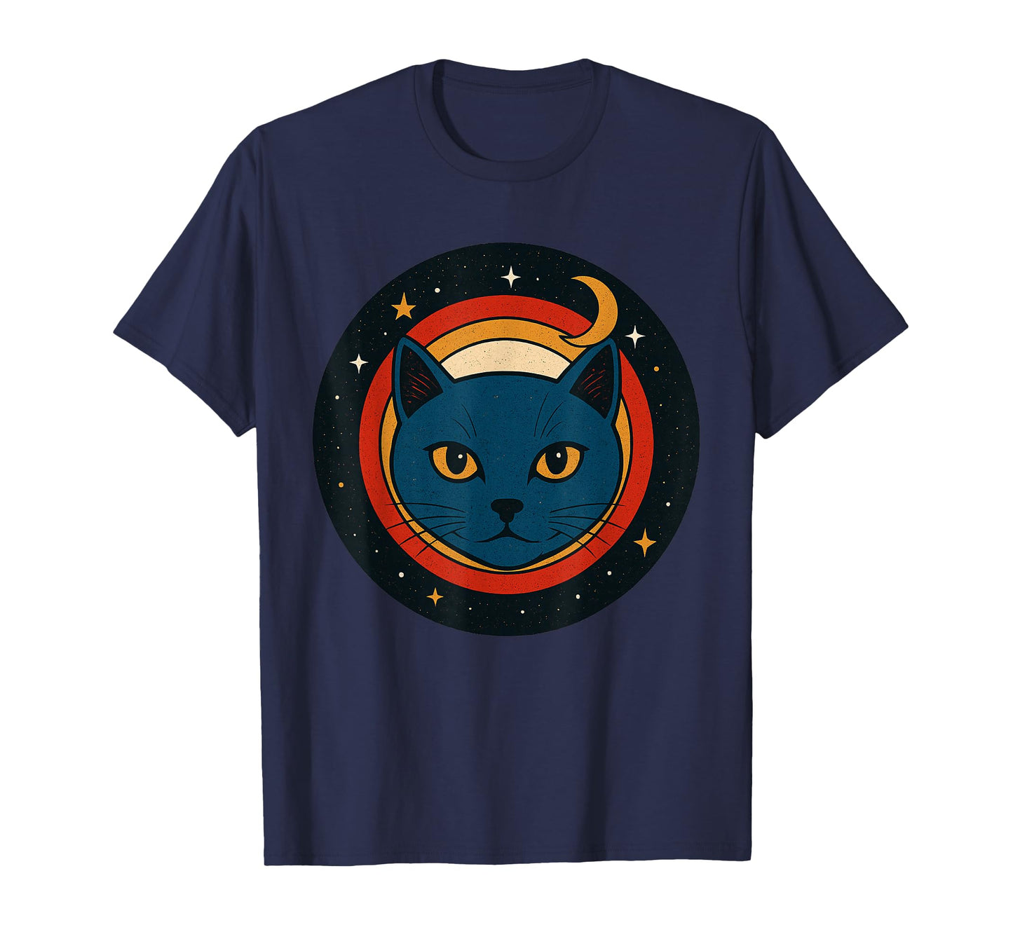 Cosmic Cat Space Illustration Retro Style Graphic Murakami T-Shirt
