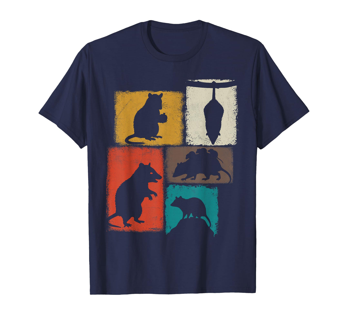 Opossum Vintage Collage Trash Animal Lover T-Shirt