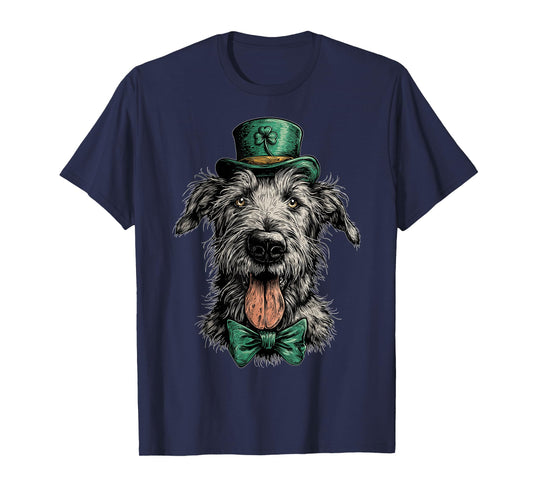 Irish Wolfhound Dog St. Patricks Day Pattys Day Irish Luck T-Shirt