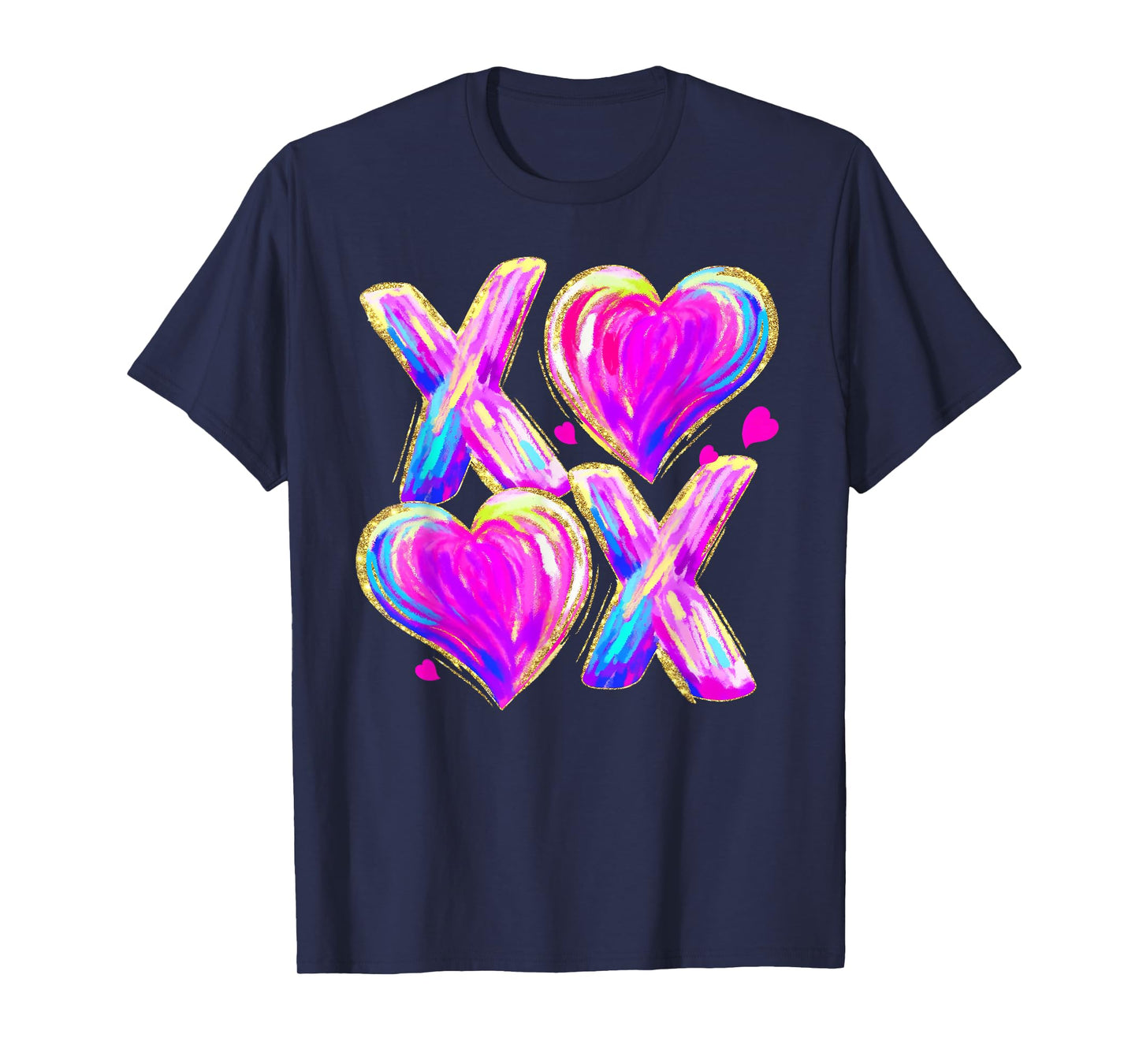 Funny Valentine XOXO Hearts Hugs and Kisses Boys Girls T-Shirt