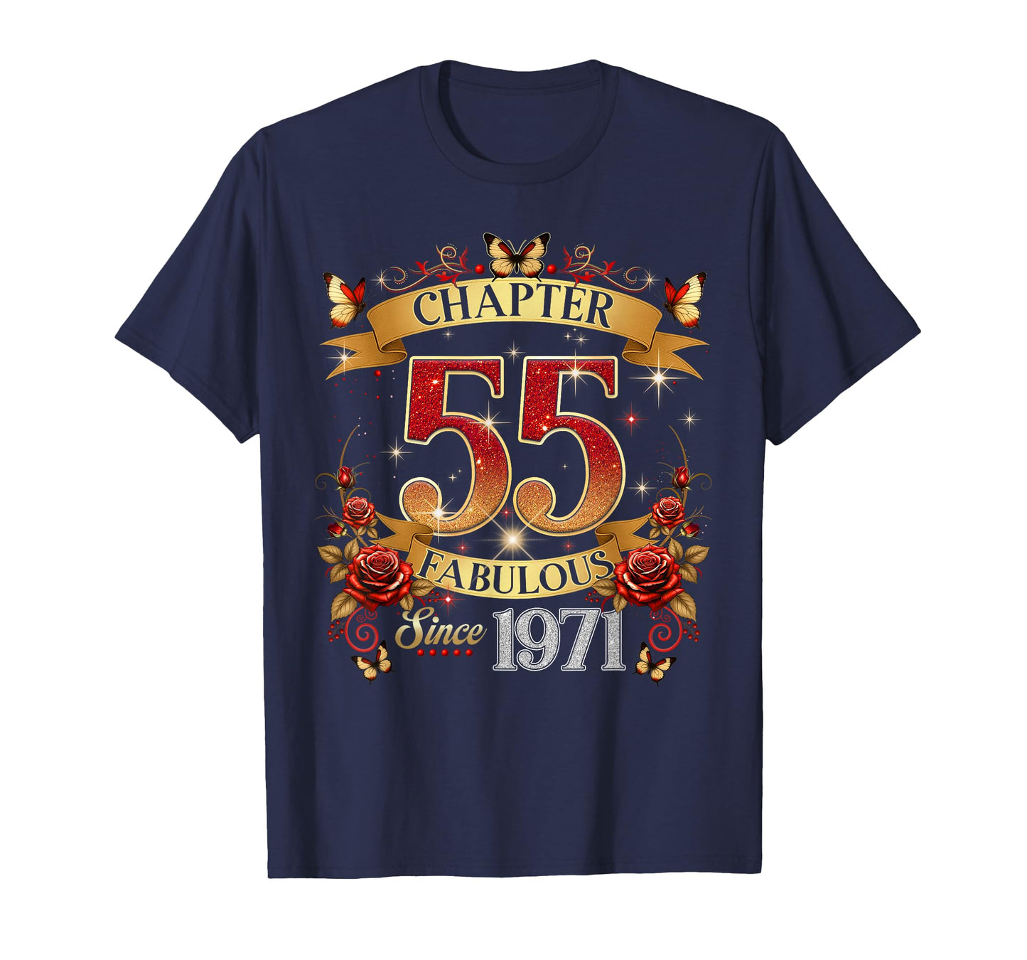 Chapter 55 Fabulous Since 1971 55th Birthday Women Girls T-Shirt