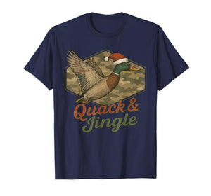 Quack and Jingle Camo Duck Hunting Christmas T-Shirt