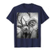 Reindeer Santa Claus Selfie Black and White Cute Christmas T-Shirt