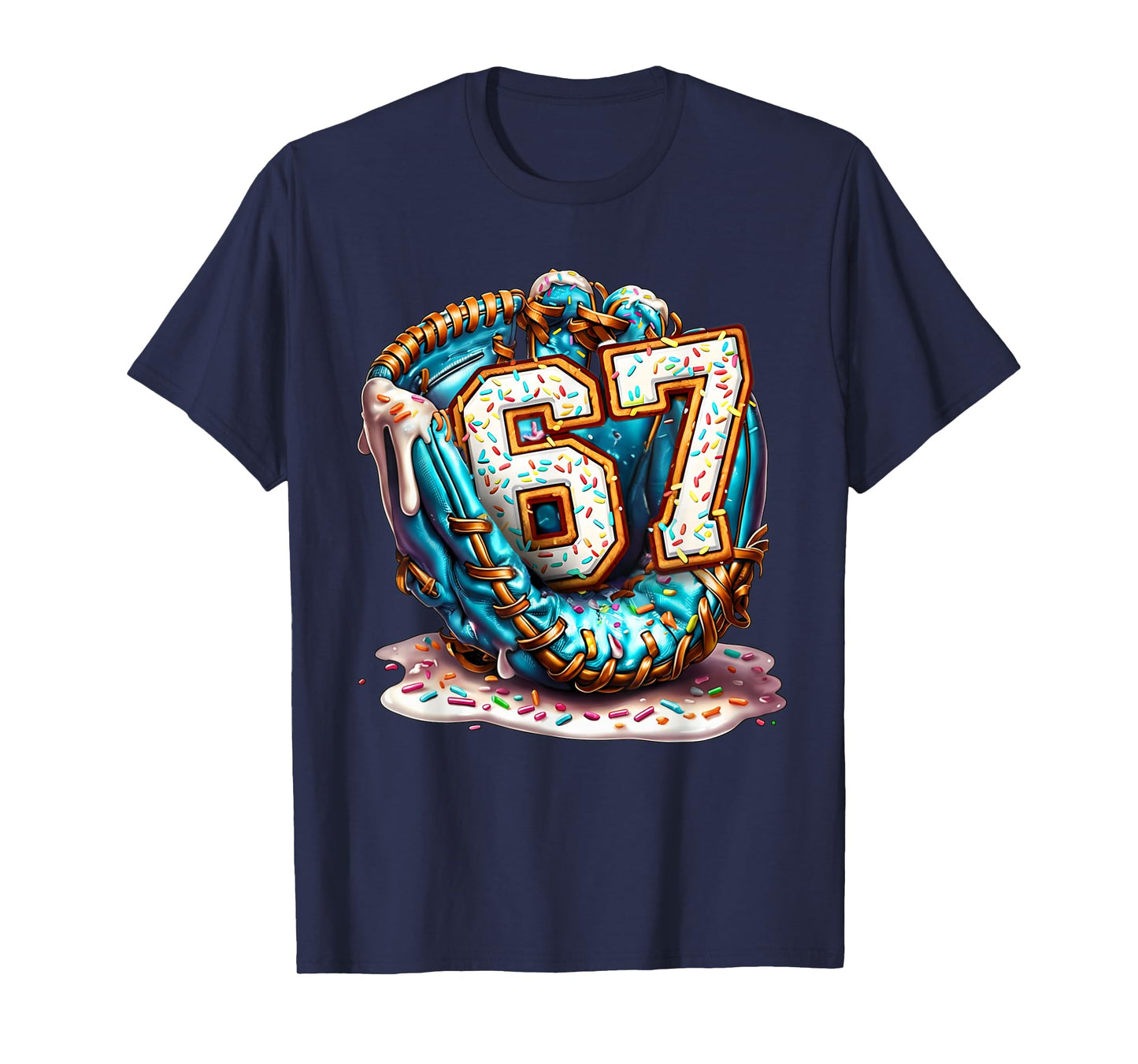 67 Ice Cream Drip Funny Six Seven Baseball T-Shirt