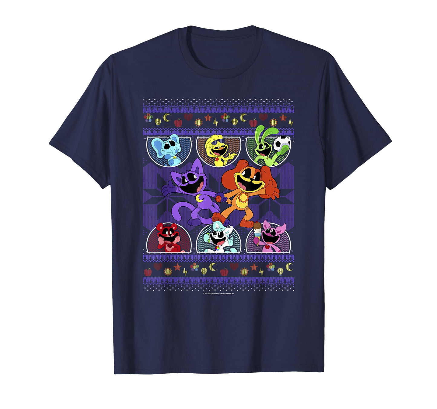 Poppy Playtime Christmas Smiling Critters Ugly Sweater T-Shirt
