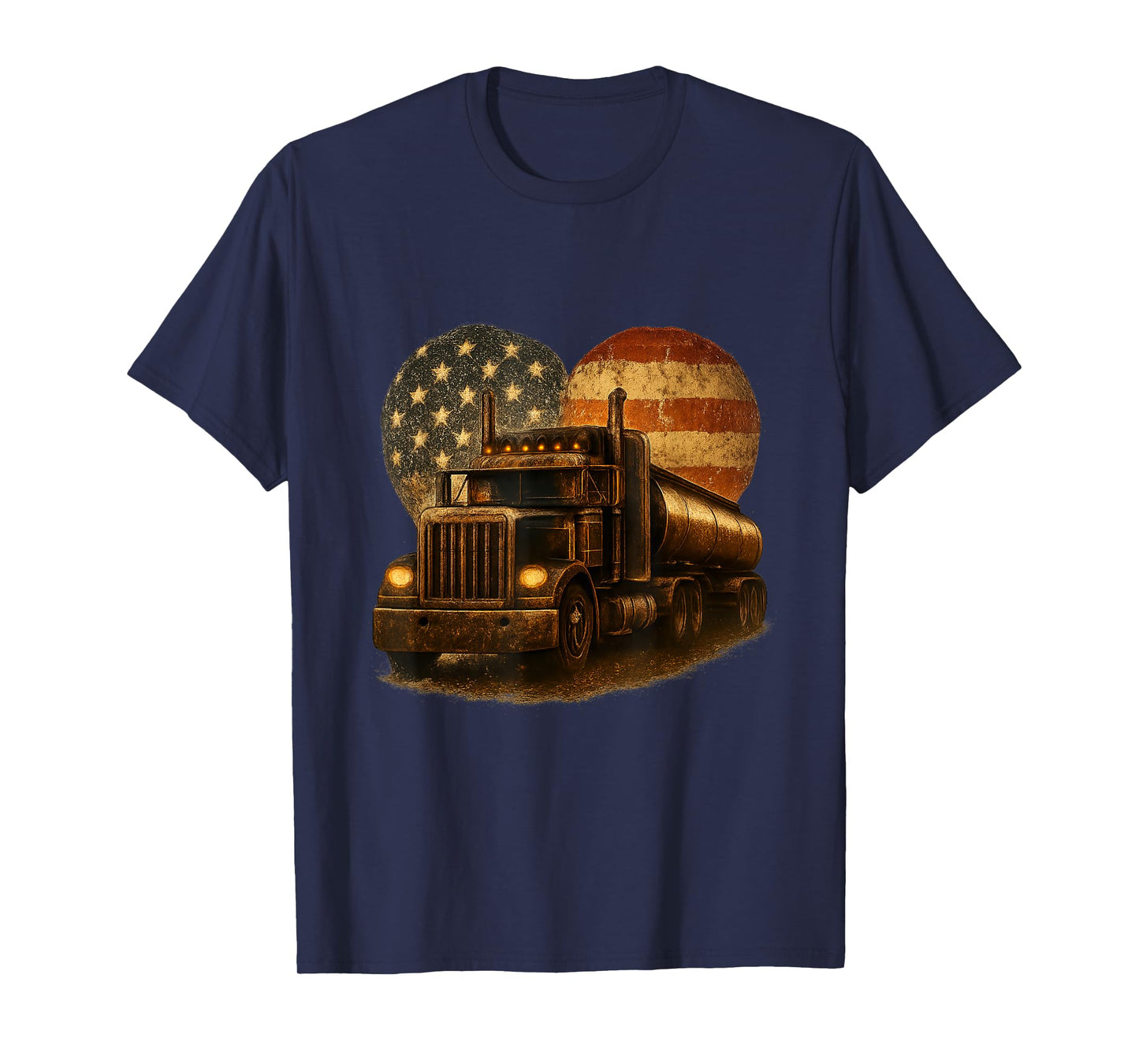 American Tanker Truck Patriotic Design T-Shirt
