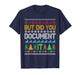 Retro But Did You Document It Funny HR Office Ugly Christmas T-Shirt