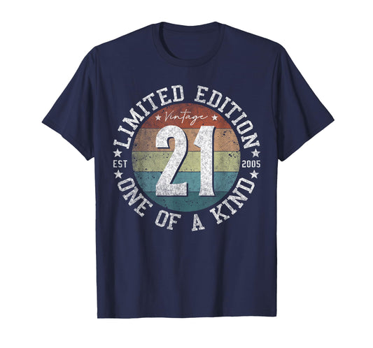 21 Year Old Gifts Vintage 2005 Limited Edition 21st Birthday T-Shirt
