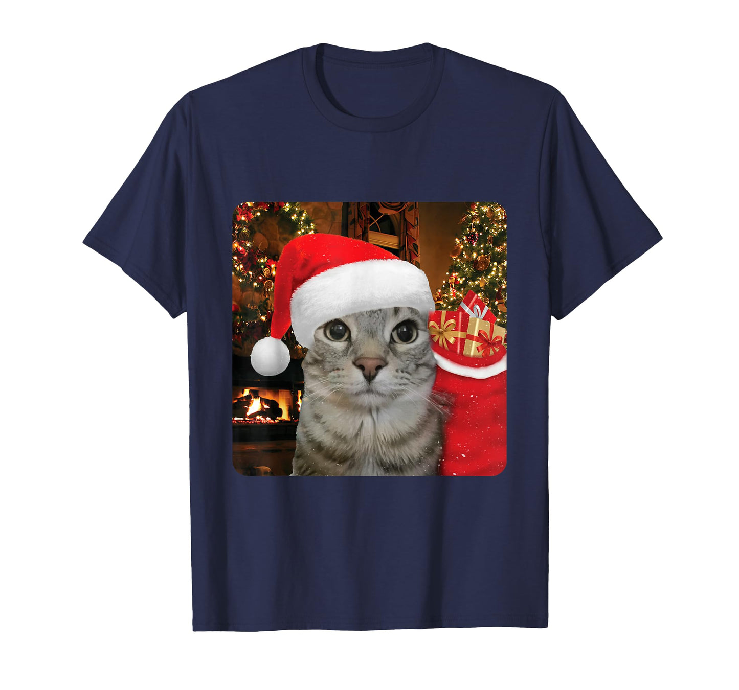 Funny Christmas Rizz Season Humor Cat Internet Meme Brainrot T-Shirt