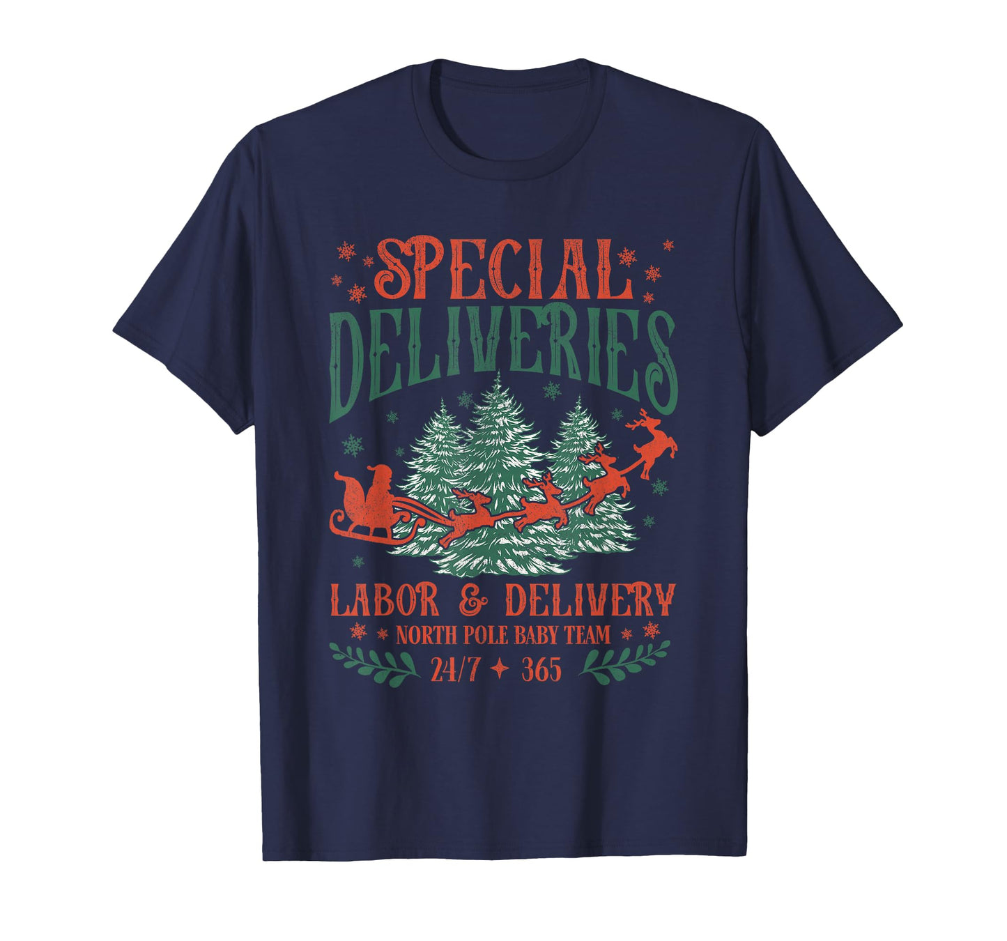 Special Deliveries Labor and Delivery Christmas T-Shirt