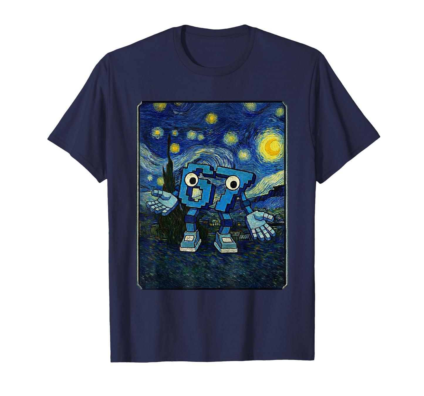 67 Six Seven 6-7 Starry Night Van Gogh Brainrot Kids Meme T-Shirt
