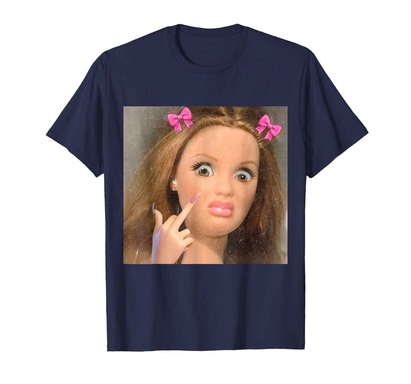 Funny Disgusting Doll face Meme T-Shirt