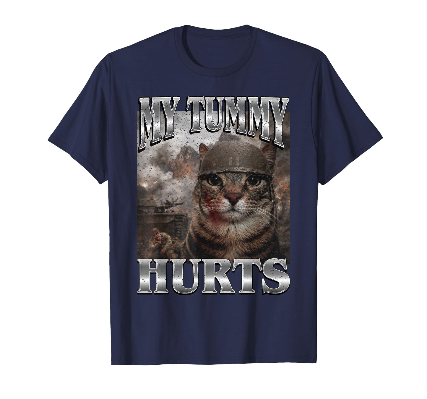 My Tummy Hurts Funny Cat Meme Bootleg T-Shirt