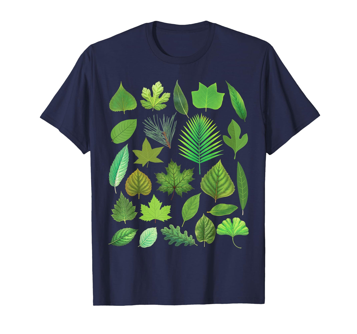 Types of Tree Leaves Biology Nature Educational T-Shirt
