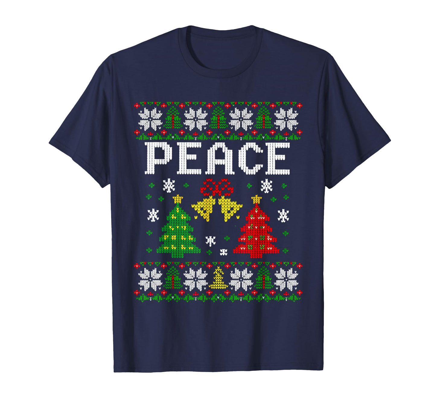 Peace I Come in Peace Couple Matching Ugly Christmas Sweater T-Shirt