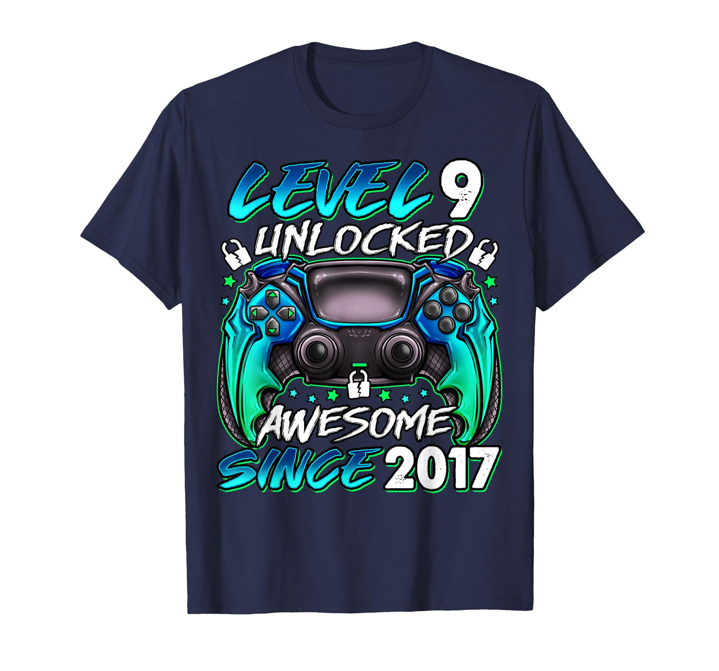 Level 9 Unlocked 9 Year Old Gifts Boys 9th Birthday Boy T-Shirt