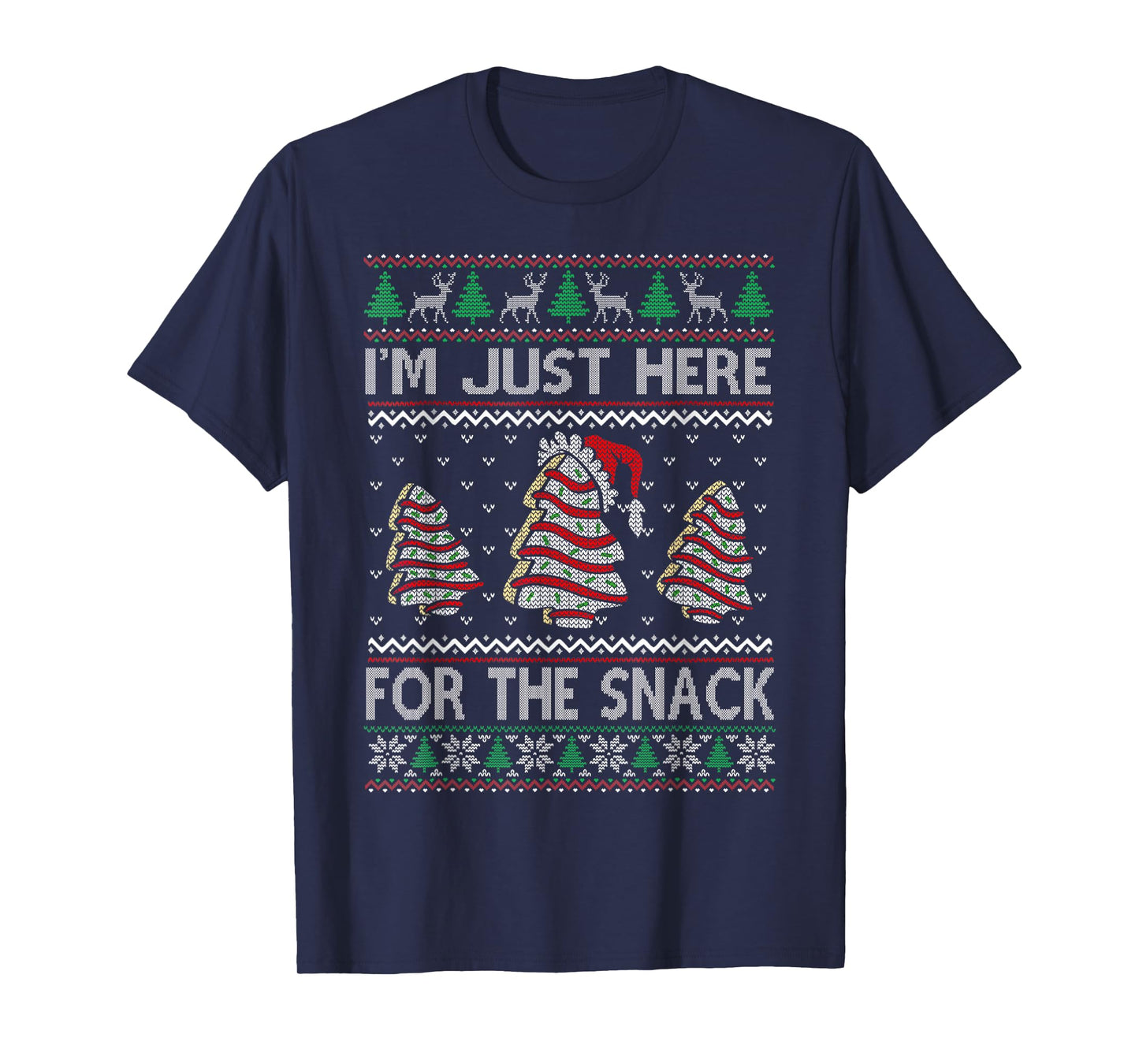 I'm Just Here for The Snack Christmas Cakes Debbie Becky T-Shirt