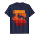 Rock Climbing Sunset Retro Mountain Design T-Shirt