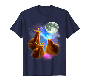Three Snail Moon | 3 Mollusks Howling Weird Cursed T-Shirt