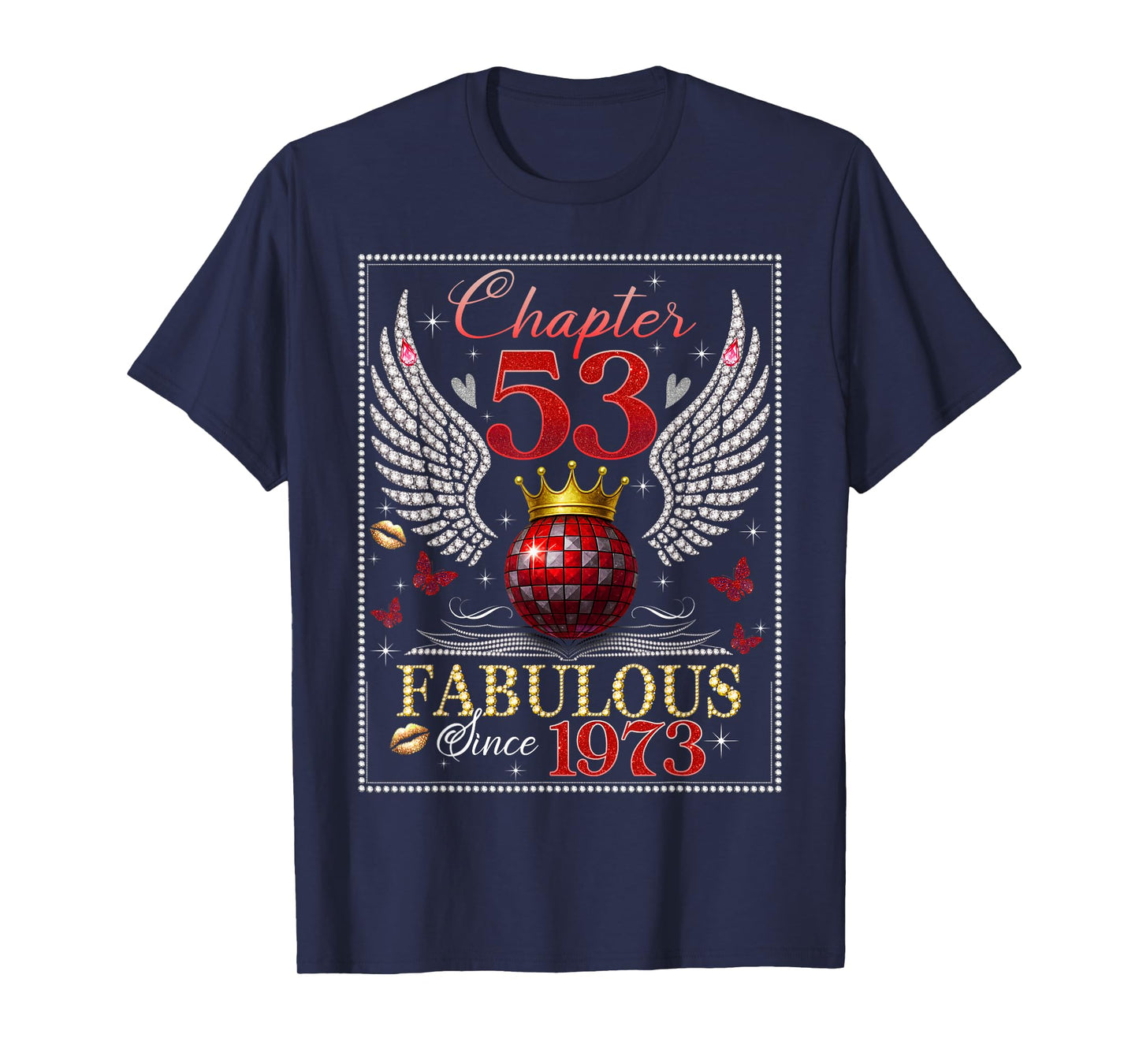 Chapter 53 Fabulous EST. 1973 Disco Ball 53rd Birthday Women T-Shirt