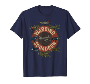 Vintage Warbird Collection Stylized Fictional Aircraft Art T-Shirt