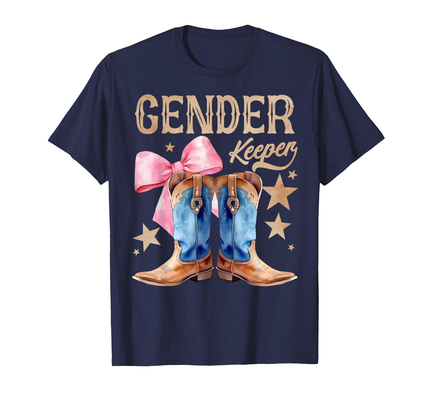 Boots Or Bows Keeper of The Gender Reveal Family Matching T-Shirt